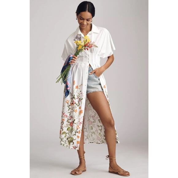 nwt ANTHROPOLOGIE EXQUISE sz M The Tobie Pleated midi dress in purple stripes - Picture 1 of 4